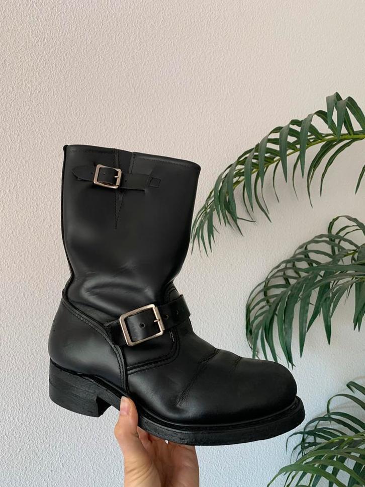 Buffalo bikerboots 38 39 western boots laarzen stalen neus, Hoge laarzen, -, Zwart, -