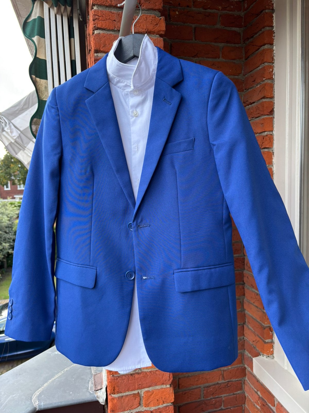 Blauw Opposuits pak maat 164 - als nieuw, Ophalen of Verzenden, Zo goed als nieuw, 158 t/m 164, Jongen