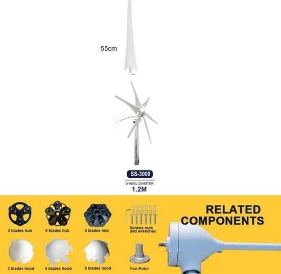 Windturbine - Windmolen - Windturbine Generator - Windenergi, Corvance B.V., Verzenden, Nieuw, Corvancebol@gmail.com