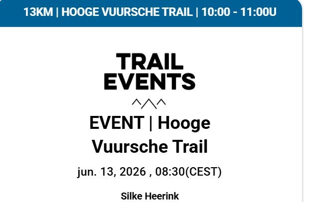 Hooge Vuursche Trail, Tickets en Kaartjes, Eén persoon, Juni