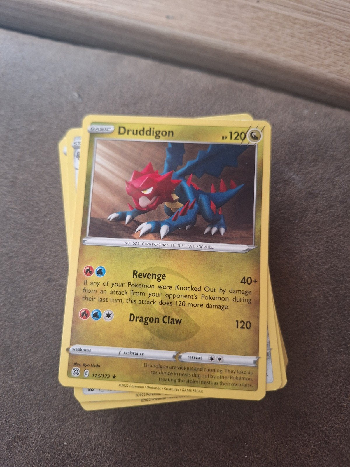 Pokémon Kaart: Druddigon (113/172) - Zeldzaam, Ophalen of Verzenden
