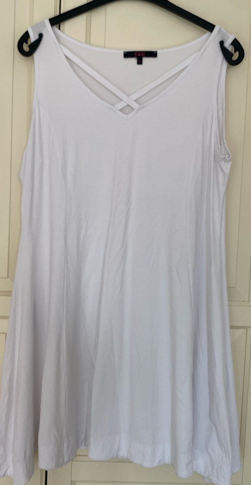 Rimini witte stretch jurk 46, Verzenden, Zo goed als nieuw, Wit, Jurk