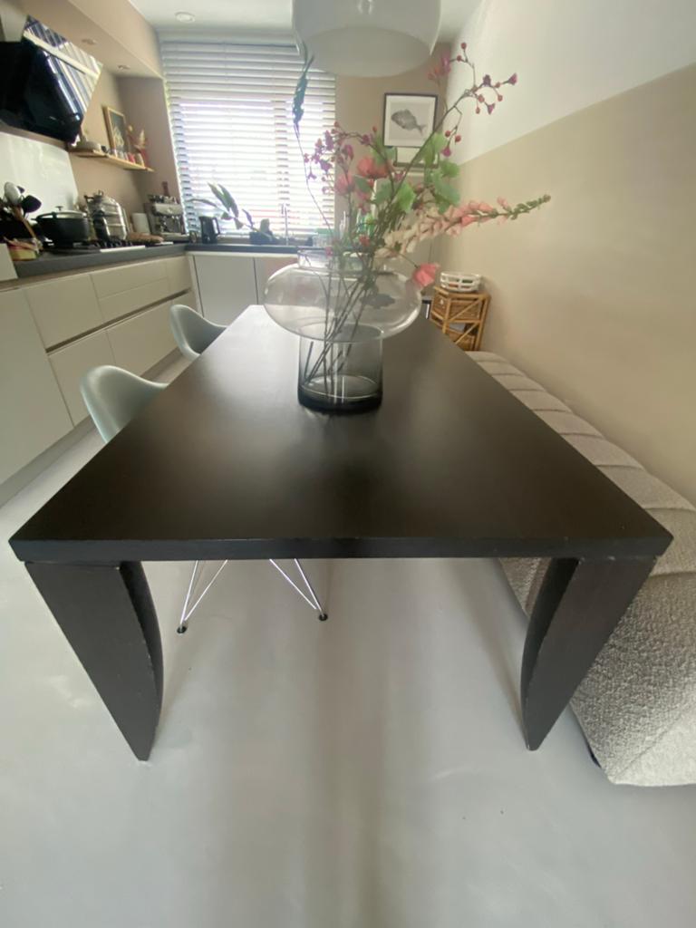 Jan de Bouvrie eikenhouten eettafel - 200x100 cm, Huis en Inrichting, Tafels | Eettafels, Ophalen, Gebruikt, Eikenhout, 200 cm of meer