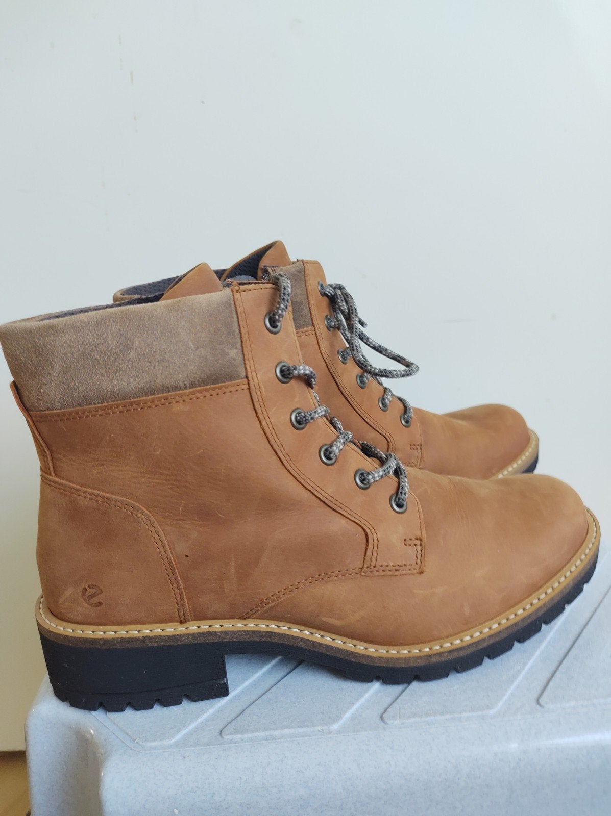 ECCO Cognac Bruine Leren Enkellaarzen Maat 41, Bruin, Verzenden, Lage of Enkellaarzen, ECCO