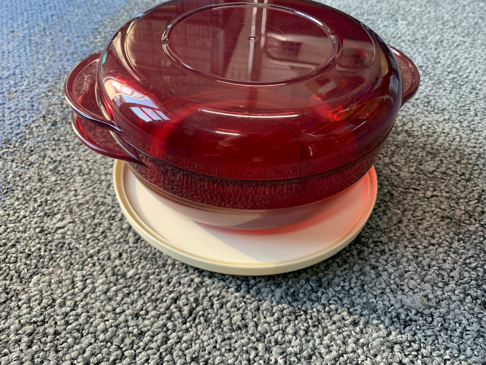 Tupperware Wave 200 Magnetron Set - 1L Schaal met Deksel, Gebruikt, Schaal, Tupoerwave, Ophalen of Verzenden