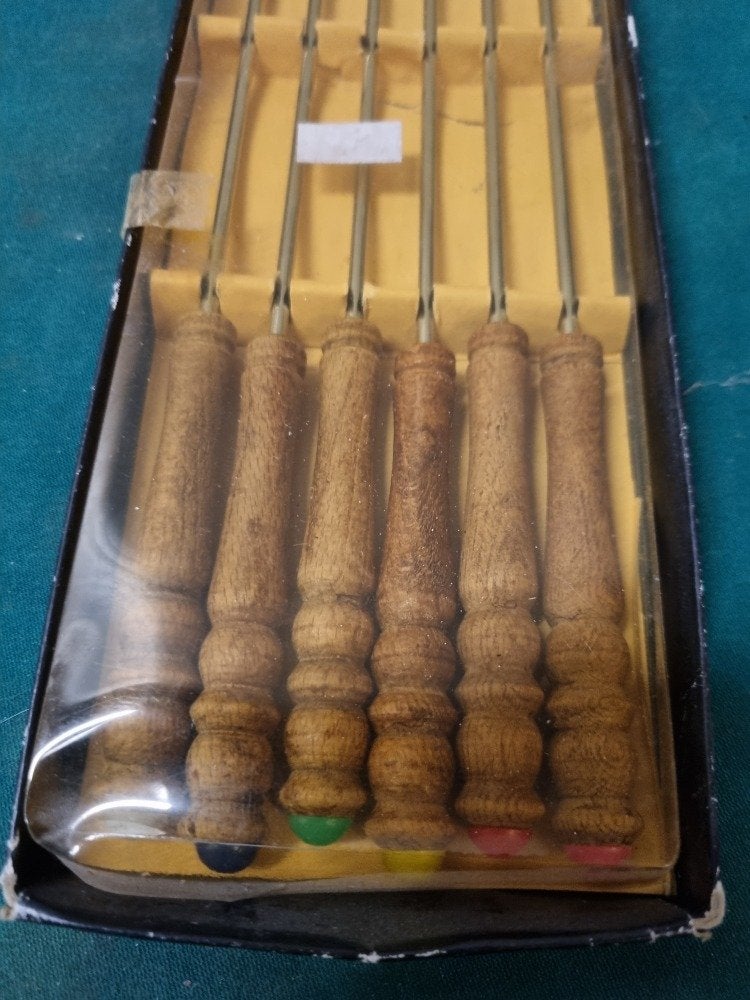 fondue vorken vintage met houten greep nieuw, Ophalen of Verzenden, 'T Olde Gre-j, Info@toldegrej.nl, Endepoelstraat 20f Didam