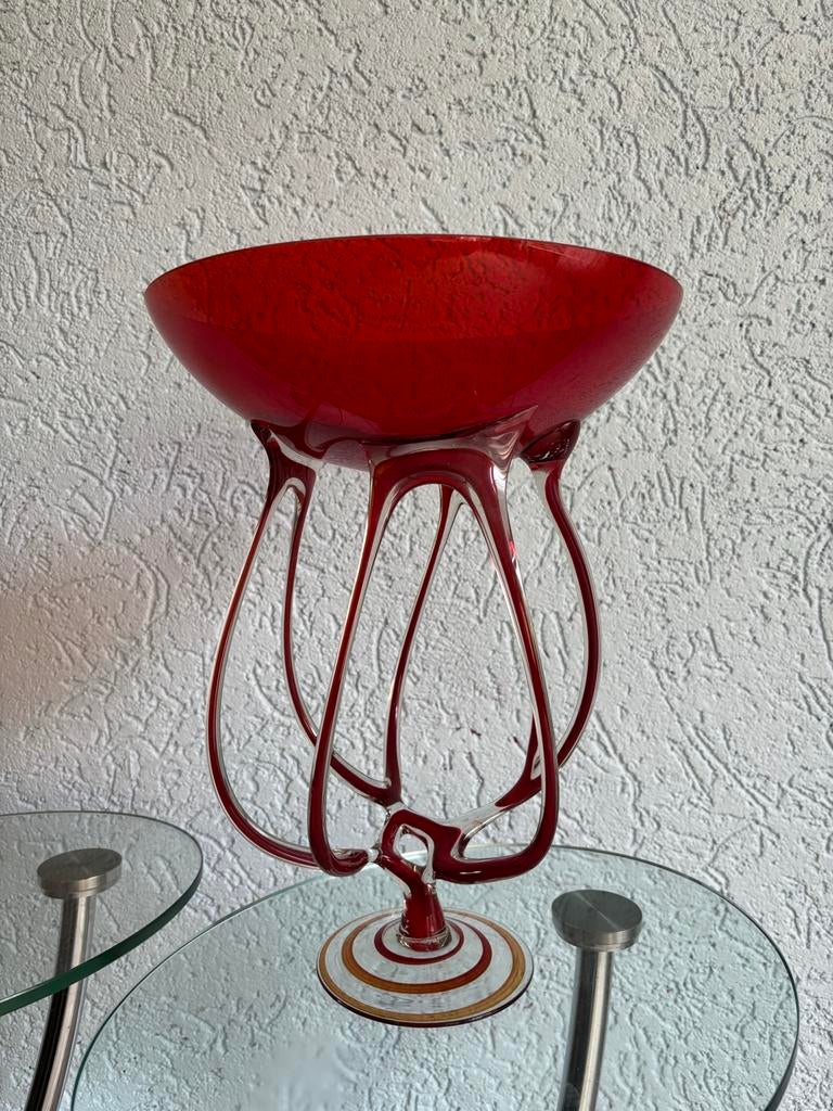 Jozefina Krosno Rode Kunstglas  Kwal/Octopus, Ophalen