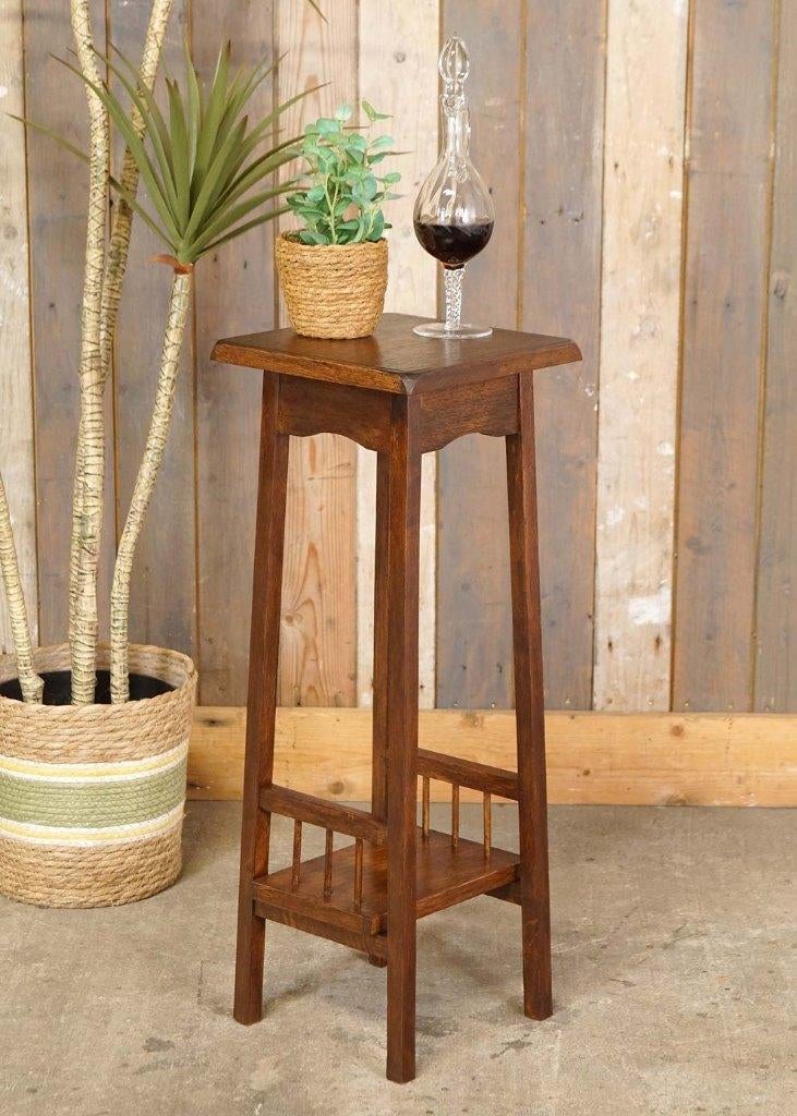 Brocante houten plantentafeltje met afgeschuinde hoeken, Ophalen of Verzenden