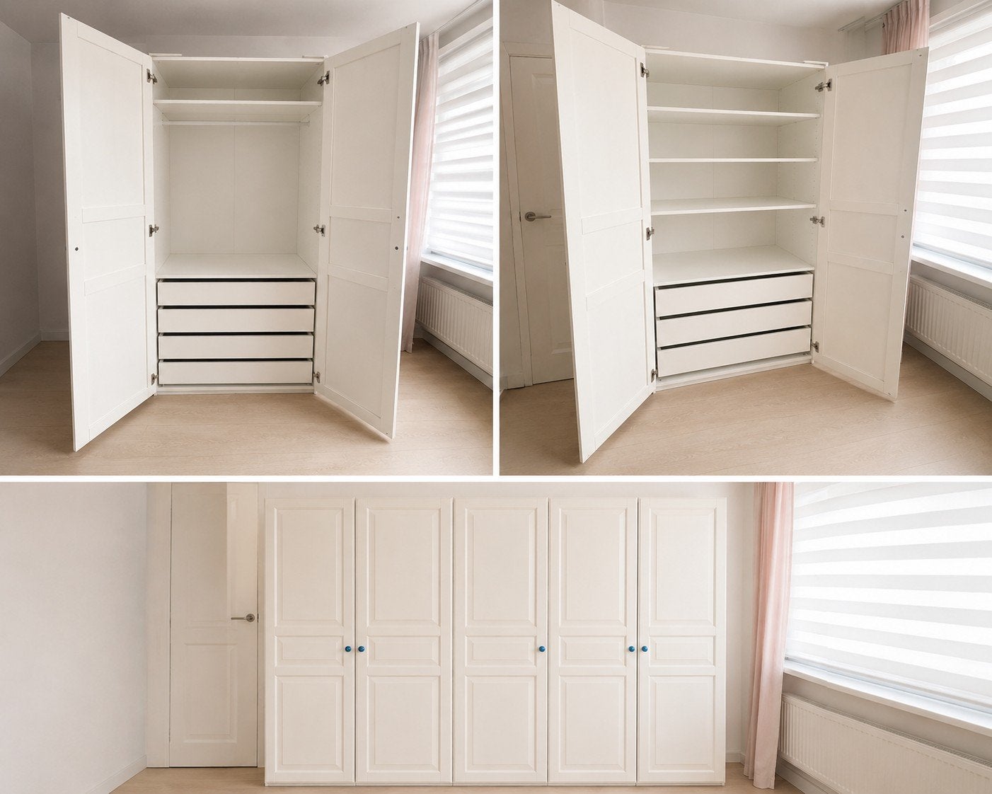 Ikea Pax Witte kledingkast met lades en planken, Gebruikt, 200 cm of meer, 150 tot 200 cm, Modern