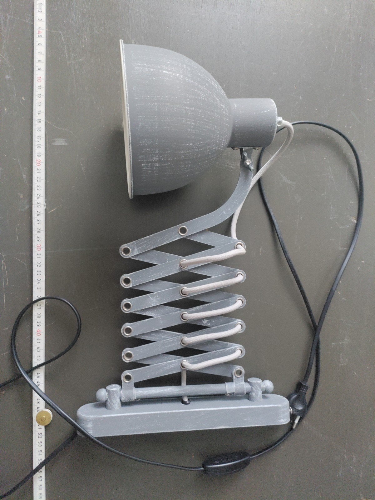 Vintage schaarlamp met kleine fitting, Ophalen of Verzenden, Gebruikt