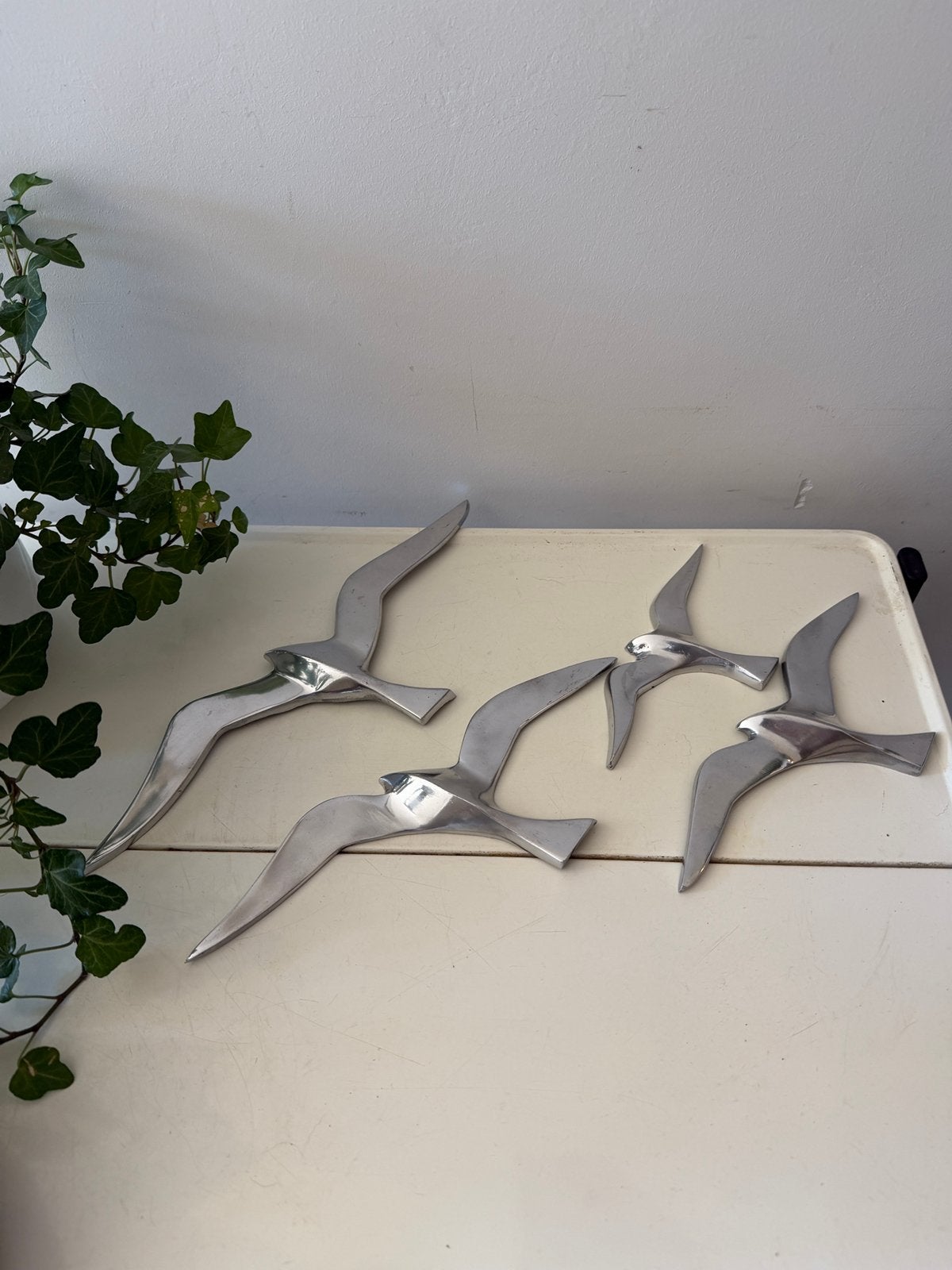 Set van licht metalen zwaluwen wandset, Ophalen of Verzenden