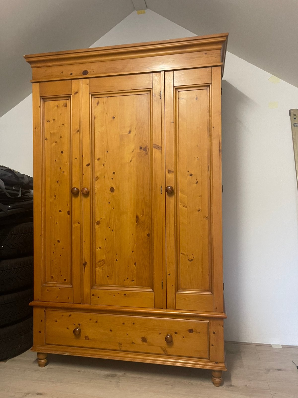 Prachtig grote grenen kledingkast 203cm hoog, Antiek en Kunst, Ophalen