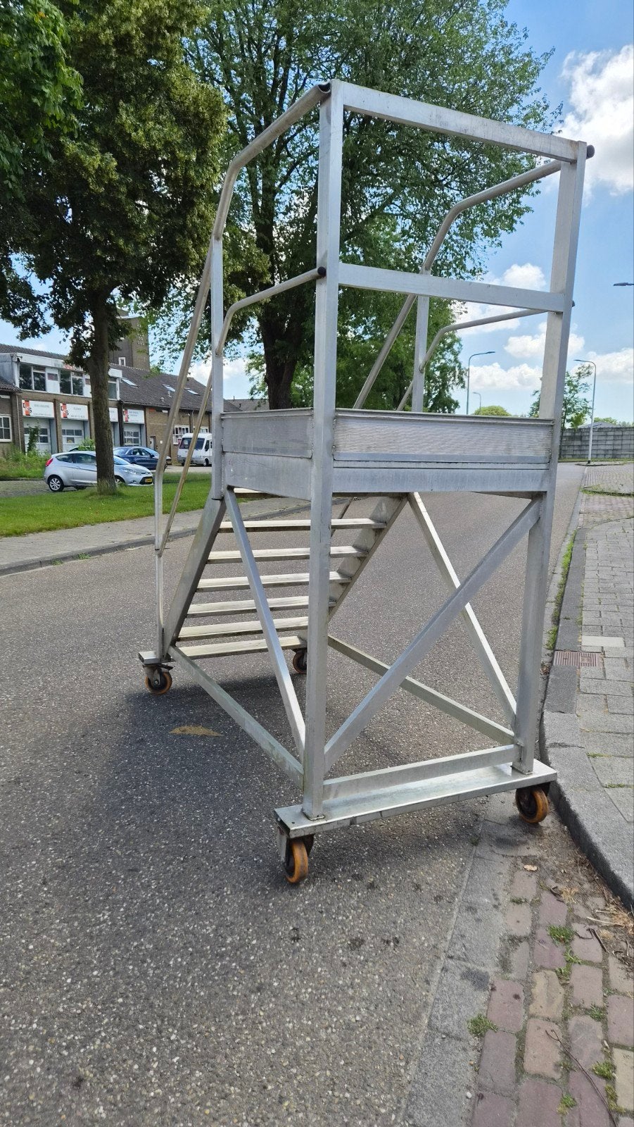 Te koop aluminium Bordestrap, Doe-het-zelf en Verbouw, Ladders en Trappen, Ophalen of Verzenden