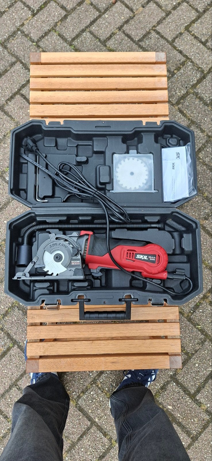 SKIL Multi Zaag 600W - Compacte Cirkelzaag met Koffer, Cirkelzaag, 600 tot 1200 watt, Ophalen of Verzenden, Zo goed als nieuw