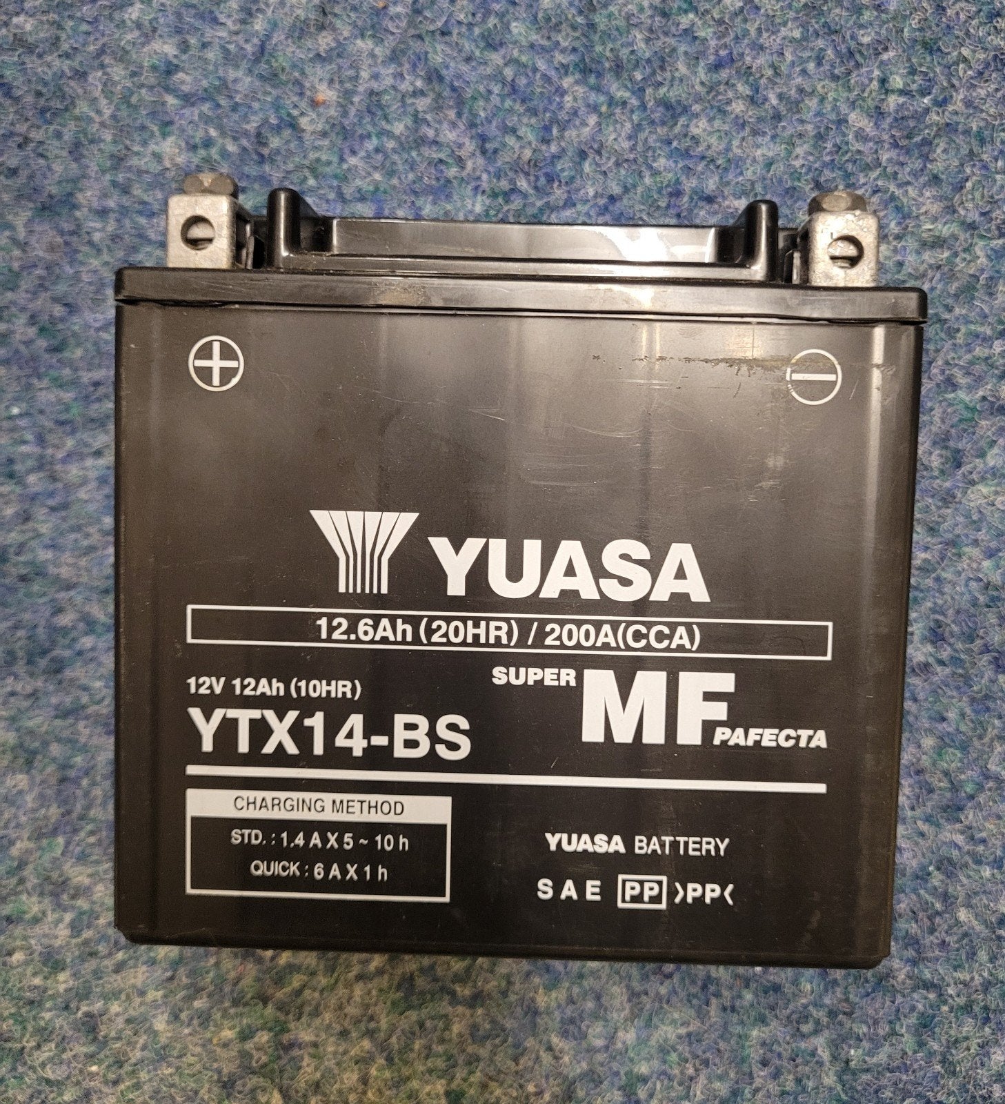 Yuasa YTX14-BS Motorfiets Accu 12V 12.6Ah, Ophalen, Gebruikt