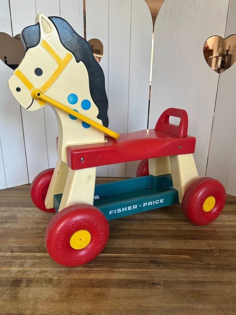 Vintage Fisher Price looppaard model 978 jaren 70, Gebruikt, Ophalen of Verzenden, Info.nl@mattel.com, Gondel 1, 1186 MJ Amstelveen, Nederland