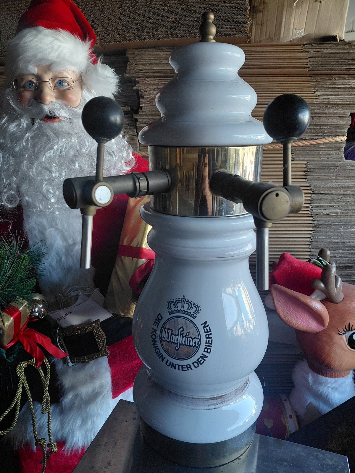warsteiner porselijnen bier pomp en bierkraan, Witgoed en Apparatuur, Thuistaps, Ophalen, Gebruikt, Overige merken