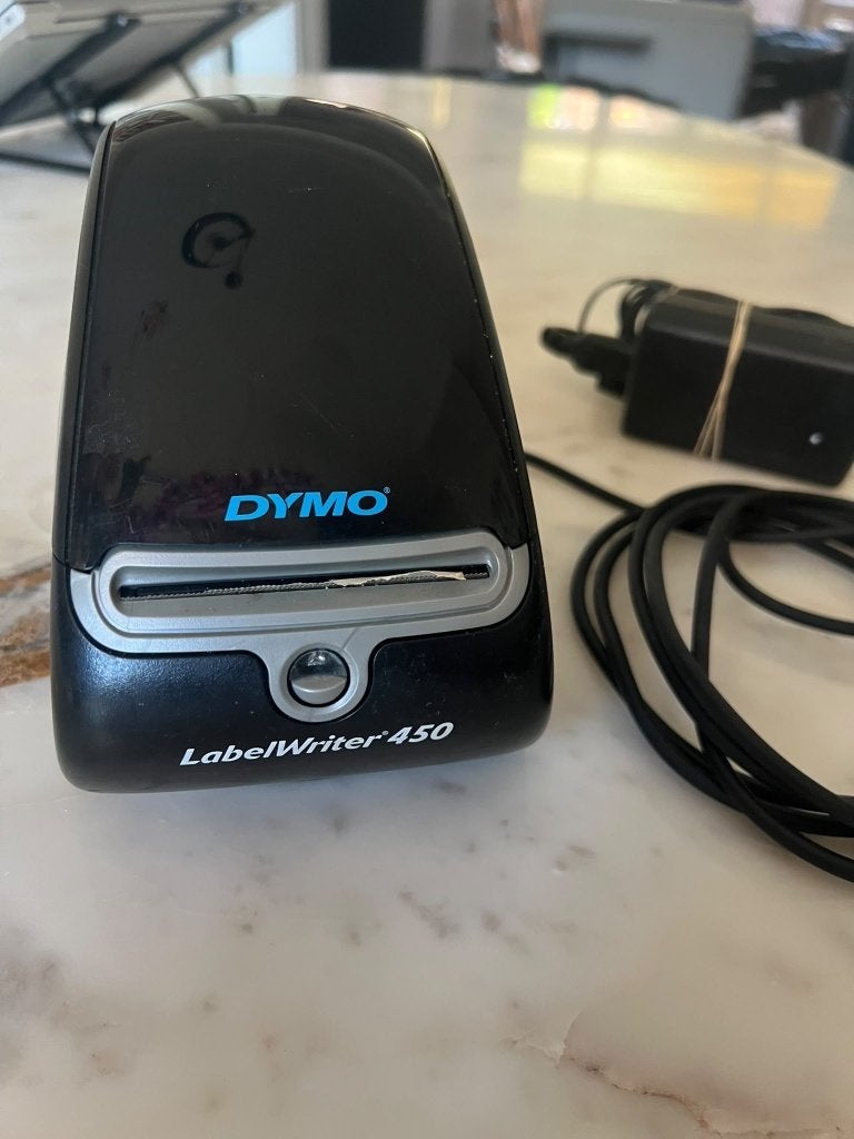 Dymo LabelWriter 450 Labelprinter met adapter, Computers en Software, Qwerty, Dymo, Ophalen of Verzenden, Zo goed als nieuw