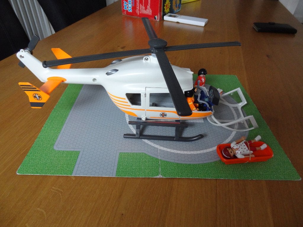 playmobil helikopter, Ophalen