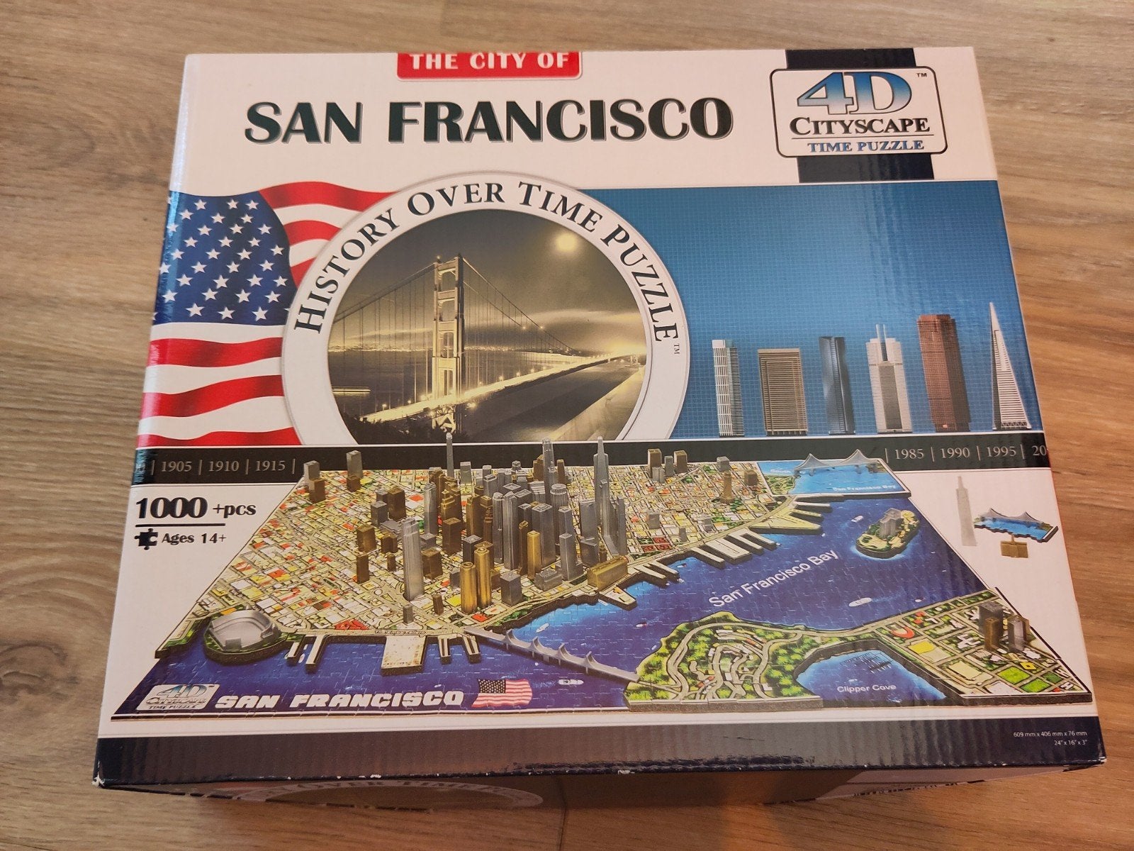 4D Cityscape Time Puzzle San Francisco 1000+ stukjes, Ophalen of Verzenden, 500 t/m 1500 stukjes, Zo goed als nieuw, Rubik's of 3D-puzzel