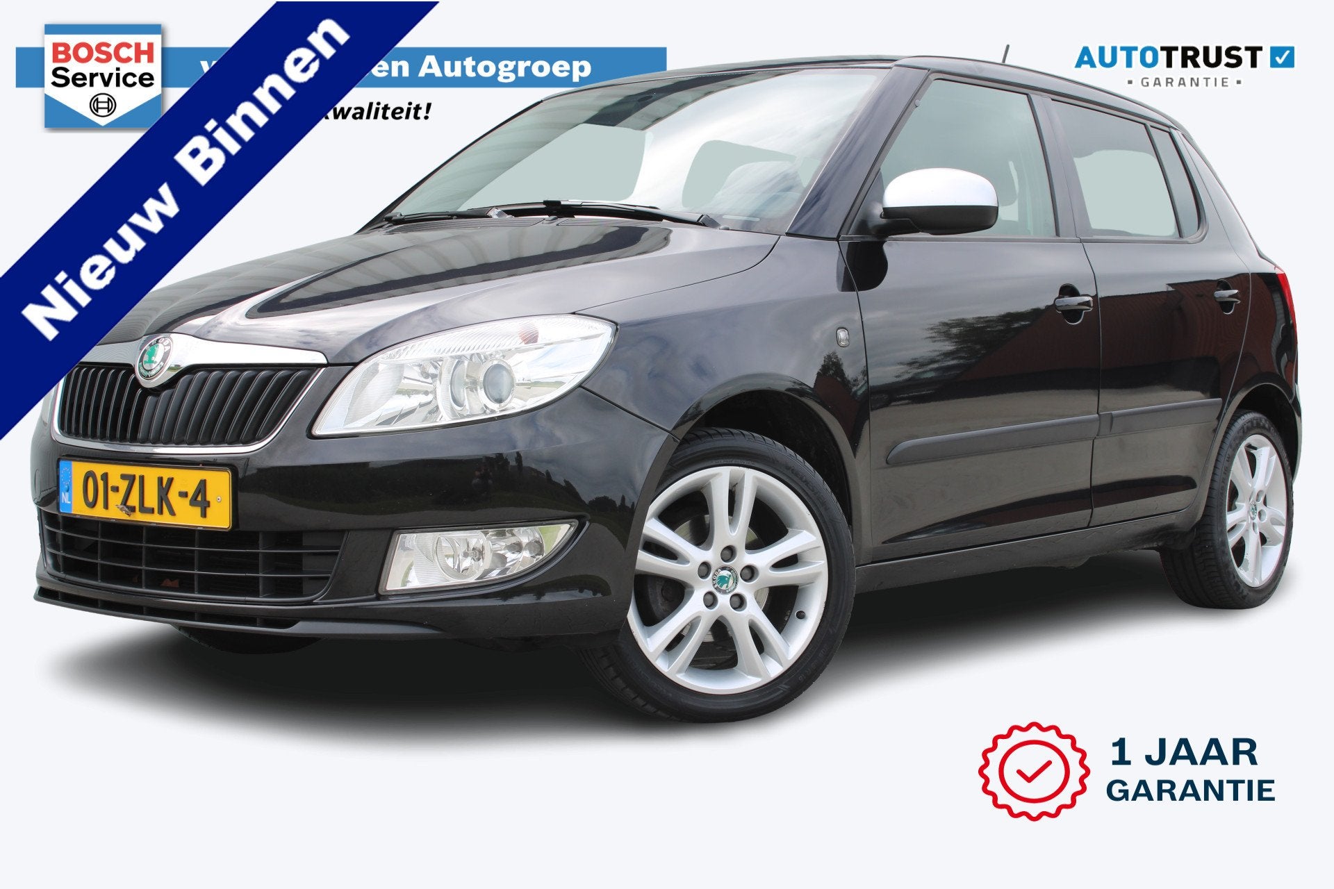 Skoda Fabia 1.2 TSI Tour | Cruise control | Airco | Radio |, Auto's, Voorwielaandrijving, Euro 5, Zwart, 4 cilinders