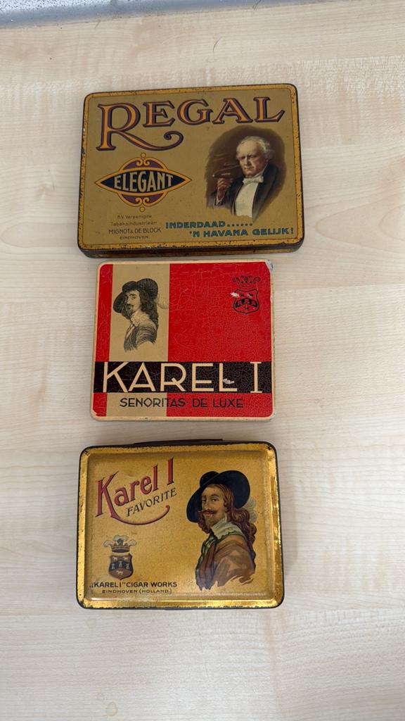 Sigaren blik leeg, Regal, Karel I senoritas,Karel I Favorite, Ophalen of Verzenden, Gebruikt, Overige