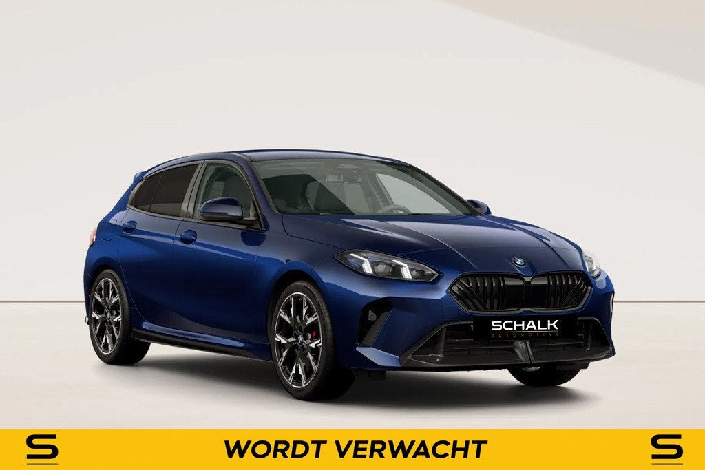 BMW 1-serie 120 M-Sport PRO|HUD|H&K|Iconic Glow|360 Cam|Gara, Auto's, Dealer onderhouden, Zwart, 156 pk, Blauw