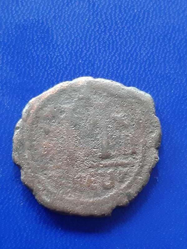 595 Byzantijnse Rijk follis Mauricius Tiberius Theoupolis, Verzenden, Midden-Oosten, Losse munt