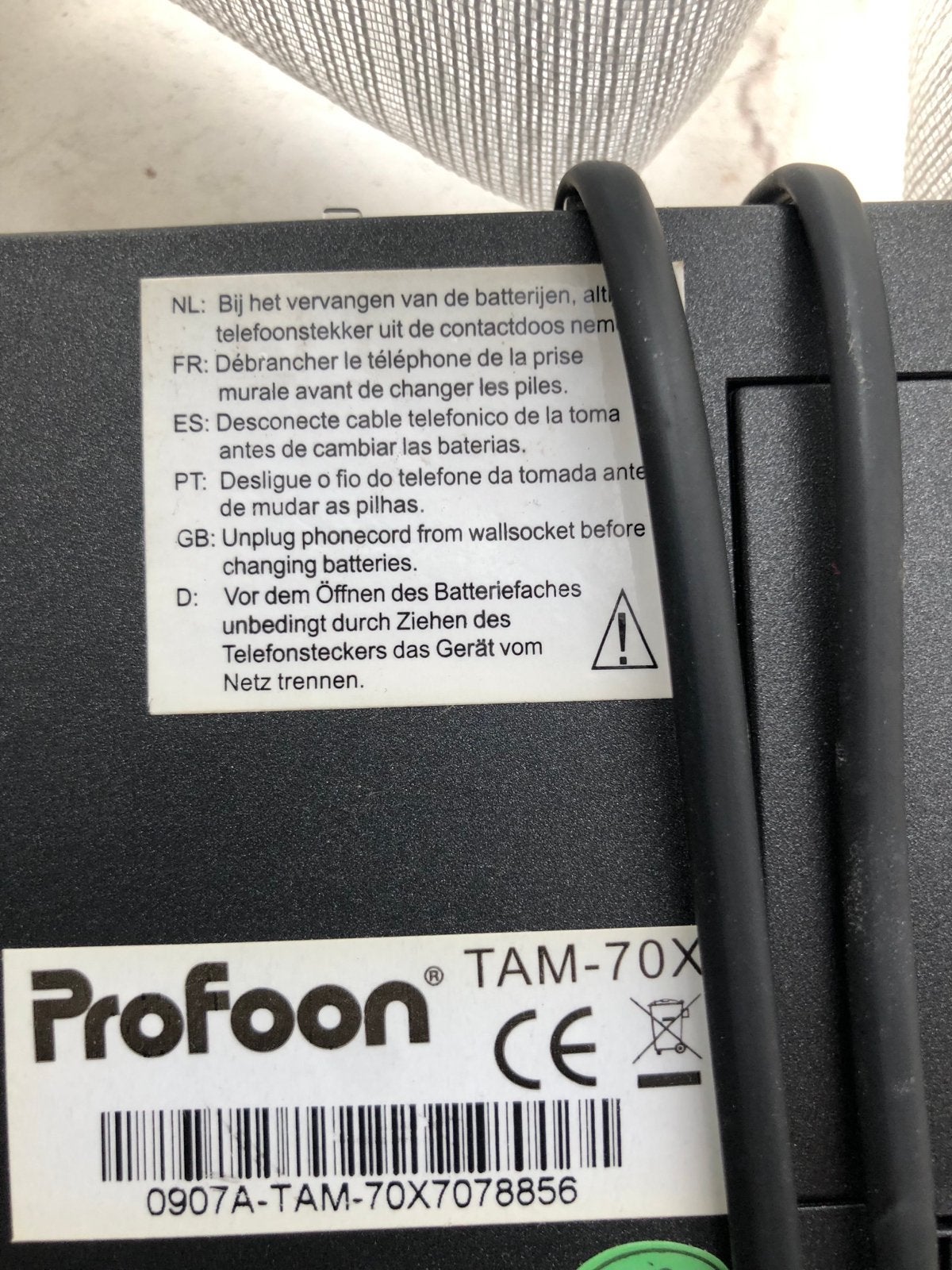 Profoon TAM-70X Digitaal Antwoordapparaat, Ophalen of Verzenden, Gebruikt, Met geheugen, Memofunctie