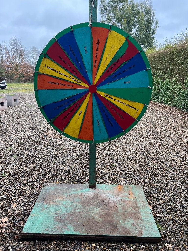 Houten draairad met metalen voet, Ophalen, Gebruikt, Overige