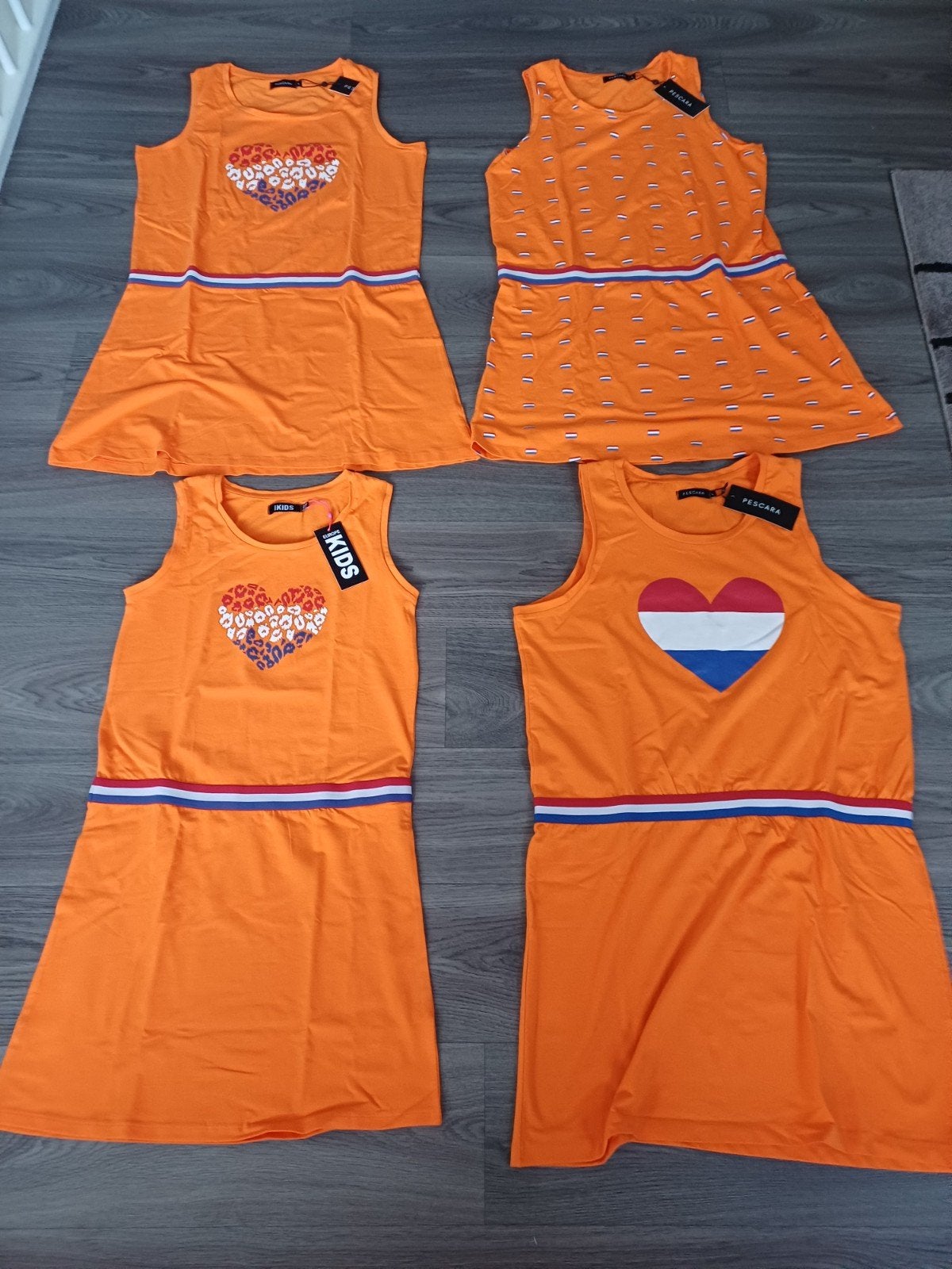 ORANJE JURKJES  3 x L & 1x kids 158/164, Maat XS of kleiner, Ophalen of Verzenden, Nieuw, Shirt