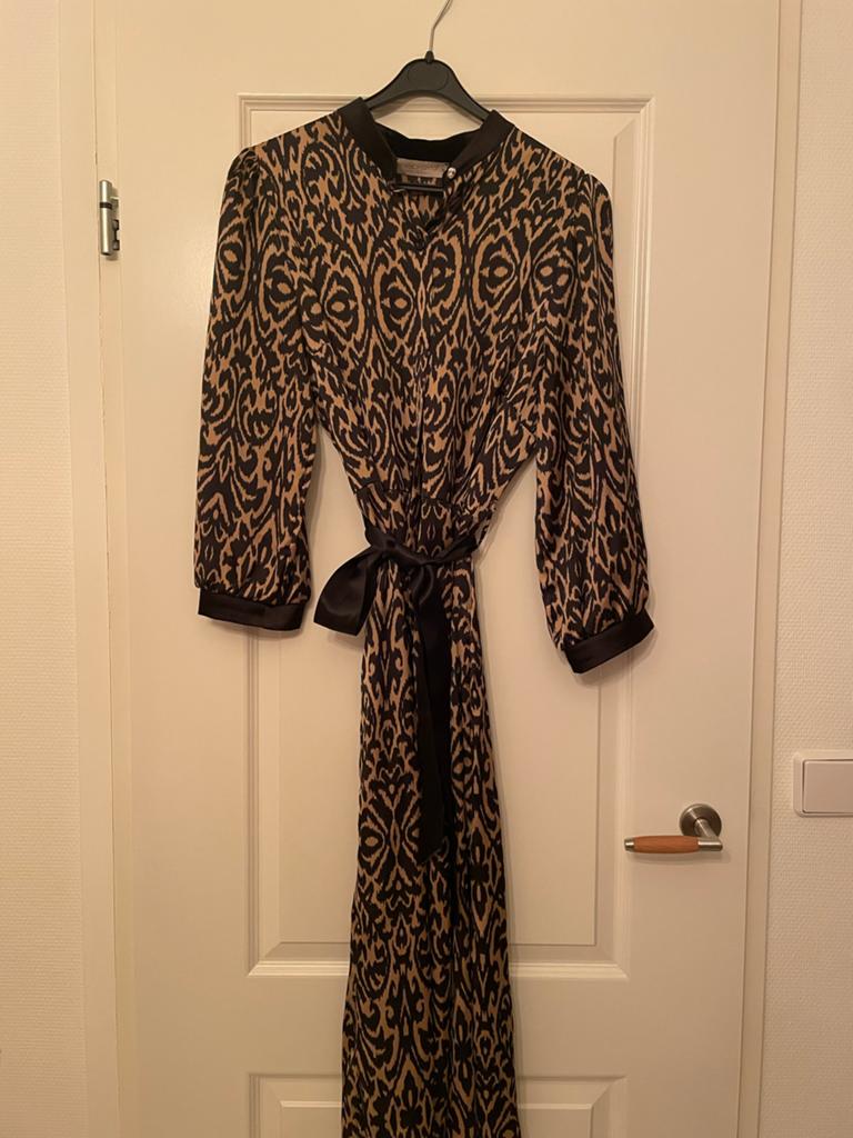 Rinascimento Jurk met Ikat Print en Ceintuur - Maat M, Maat 38/40 (M), Zwart, Ophalen of Verzenden, Zo goed als nieuw
