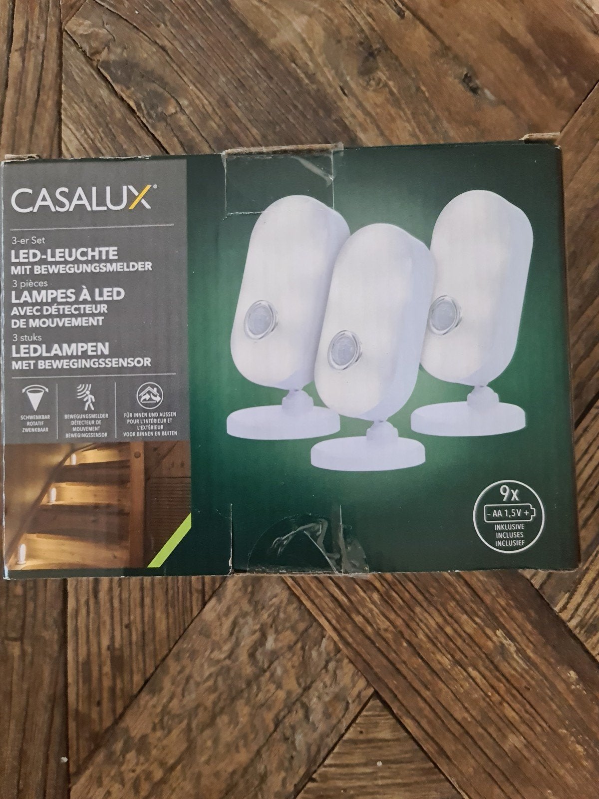 Casalux LED-lampen met bewegingssensor nog 3, Wit, Overige merken, Kunststof, Ophalen of Verzenden