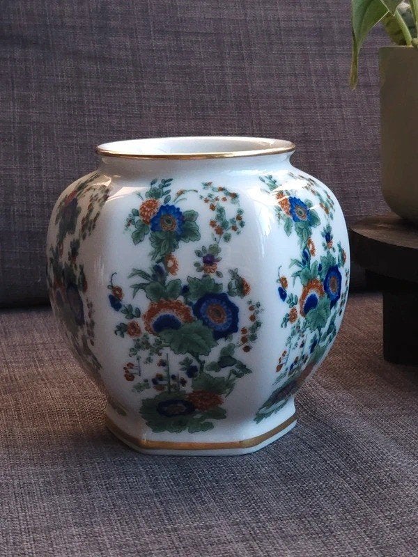 Bareuther vaas porselein bloemen, Antiek en Kunst, Verzenden