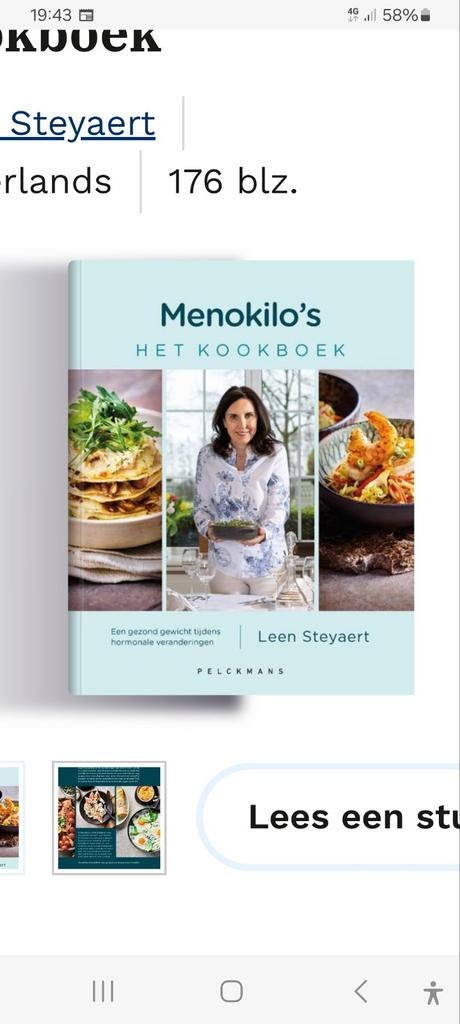 Menokilo's, Ophalen of Verzenden, Leen Steyaert, Gezond koken, Overige gebieden