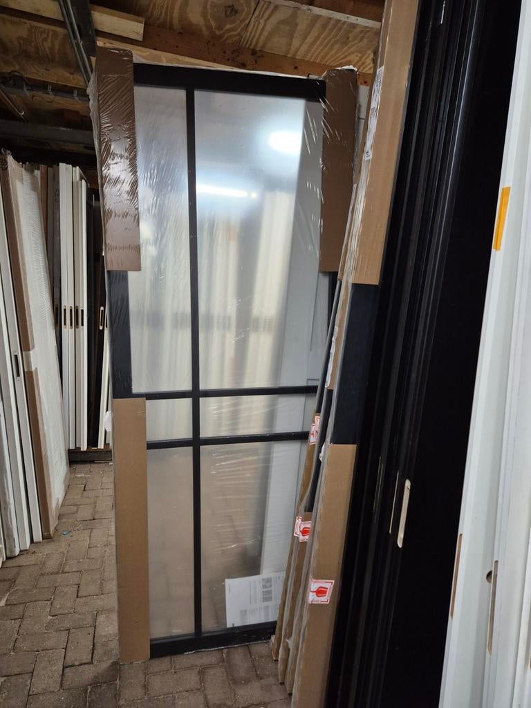93x231,5cm binnendeur opdek L svedex NDB905 staal look!, Ophalen, 80 tot 100 cm, Binnendeur, Nieuw