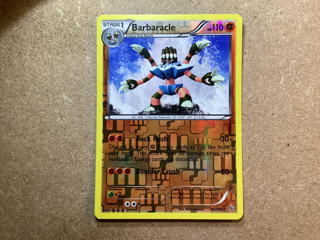 1x Barbaracle [FLF 049/106] (Excellent, Reverse Holo), Ophalen of Verzenden, Zo goed als nieuw, Losse kaart