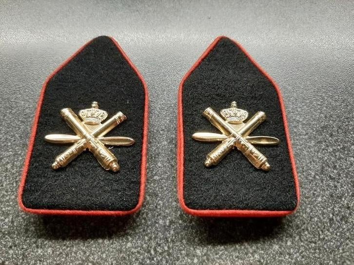 Luchtdoelartillerie   -  kraagemblemen  KL., Ophalen of Verzenden, Landmacht, Nederland, Embleem of Badge
