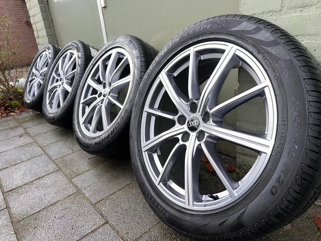 Originele SQ5 Audi sport velgen 20 inch! Incl. Zomerbanden!, Auto-onderdelen, Banden en Velgen, Ophalen, 255 mm, Banden en Velgen