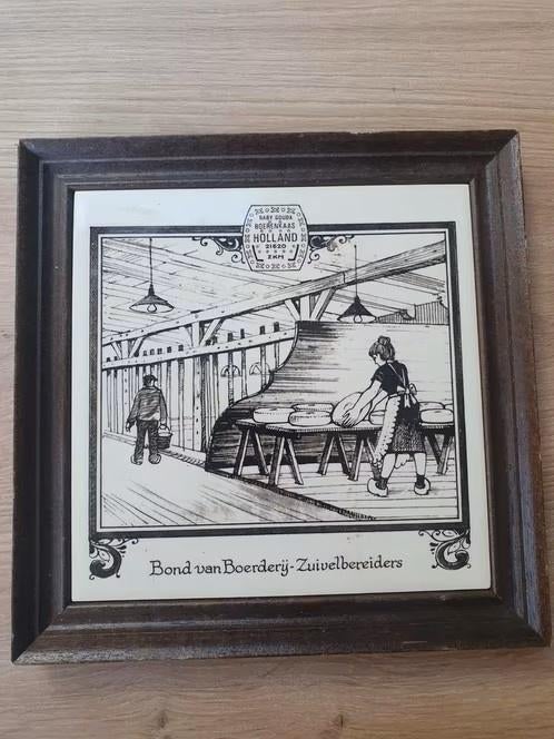 Schoonhoven bond van boerderij Zuivelbereiders Gouda kaas, Antiek en Kunst, Antiek | Wandborden en Tegels, Ophalen