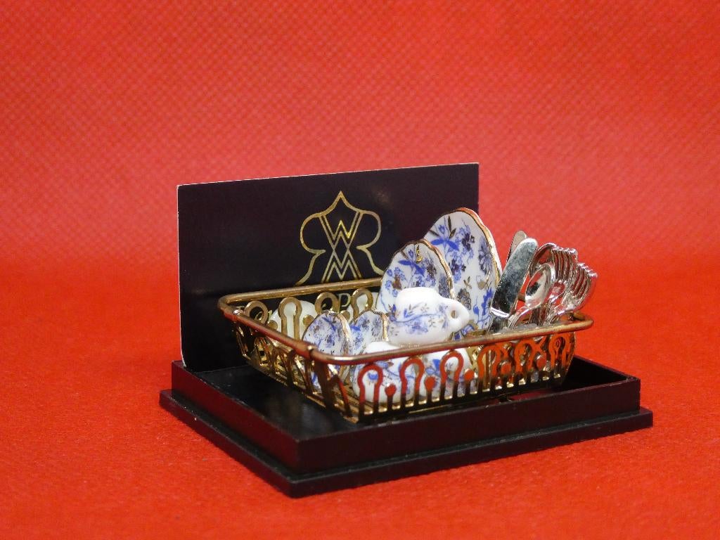 Reutter Porselein afdruiprek blue onion voor poppenhuis, Ophalen of Verzenden, Zo goed als nieuw, Poppenhuis
