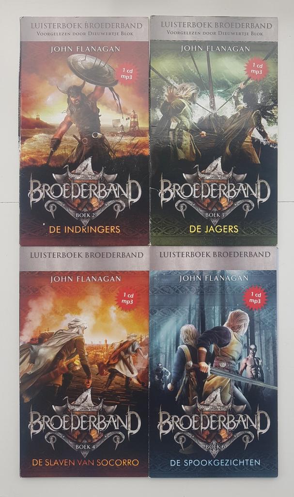 4x MP3 Luisterboek Broederband deel 2, 3, 4 en 6, Ophalen of Verzenden, John Flanagan, Cd
