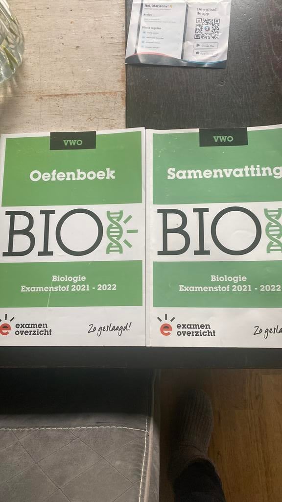 Samenvatting+oefenboek biologie VWO, Ophalen of Verzenden, Zo goed als nieuw, VWO, Biologie