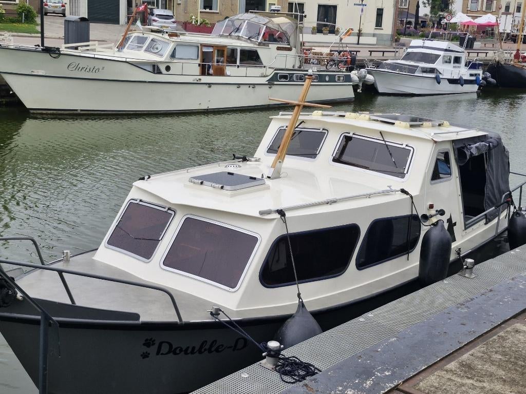 Motorboot staal plezierjacht 9,20 x 2,40., Watersport en Boten, Gebruikt, Diesel, Dieptemeter, Ophalen
