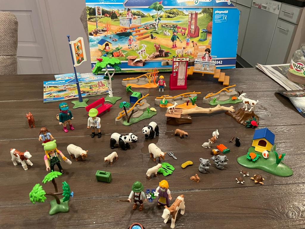 Playmobil Kinderboerderij, extra panda's en koala's en kalf, Kinderen en Baby's, Speelgoed | Playmobil, Verzenden, Zo goed als nieuw