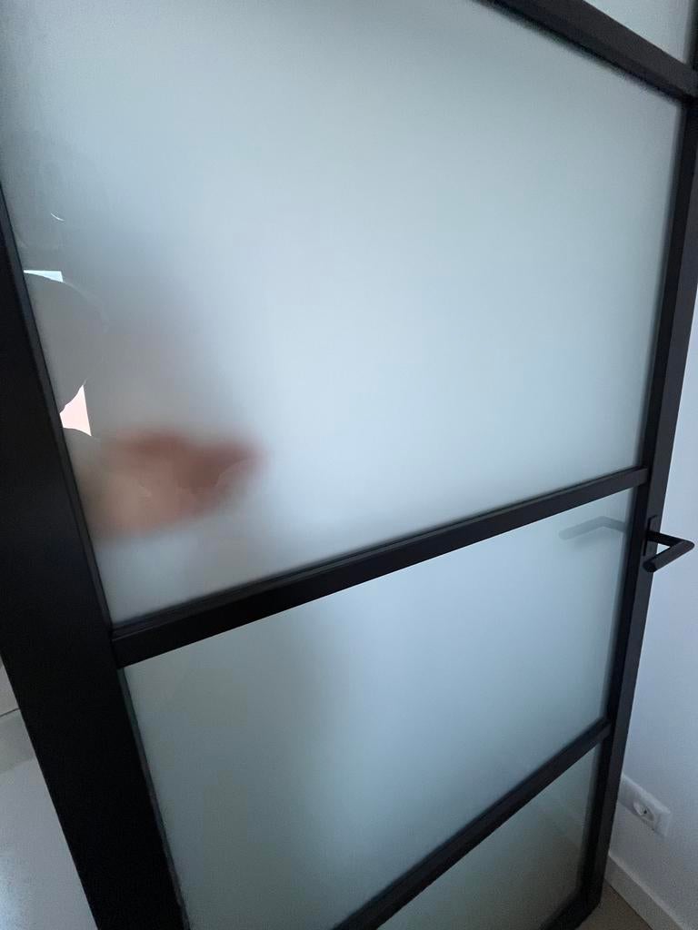 BERKVENS Binnendeur Verdi Light 702 Stomp zwart met melkglas, Doe-het-zelf en Verbouw, Ophalen, 80 tot 100 cm, Binnendeur, Nieuw