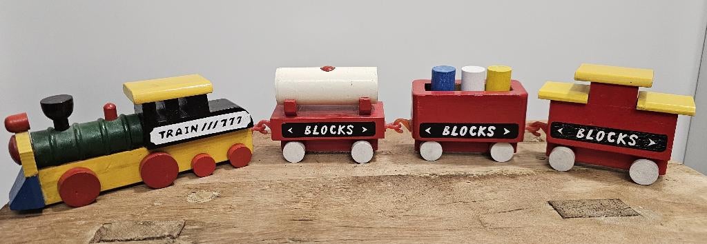 LEUKE VINTAGE HOUTEN TREIN, Antiek en Kunst, Ophalen of Verzenden