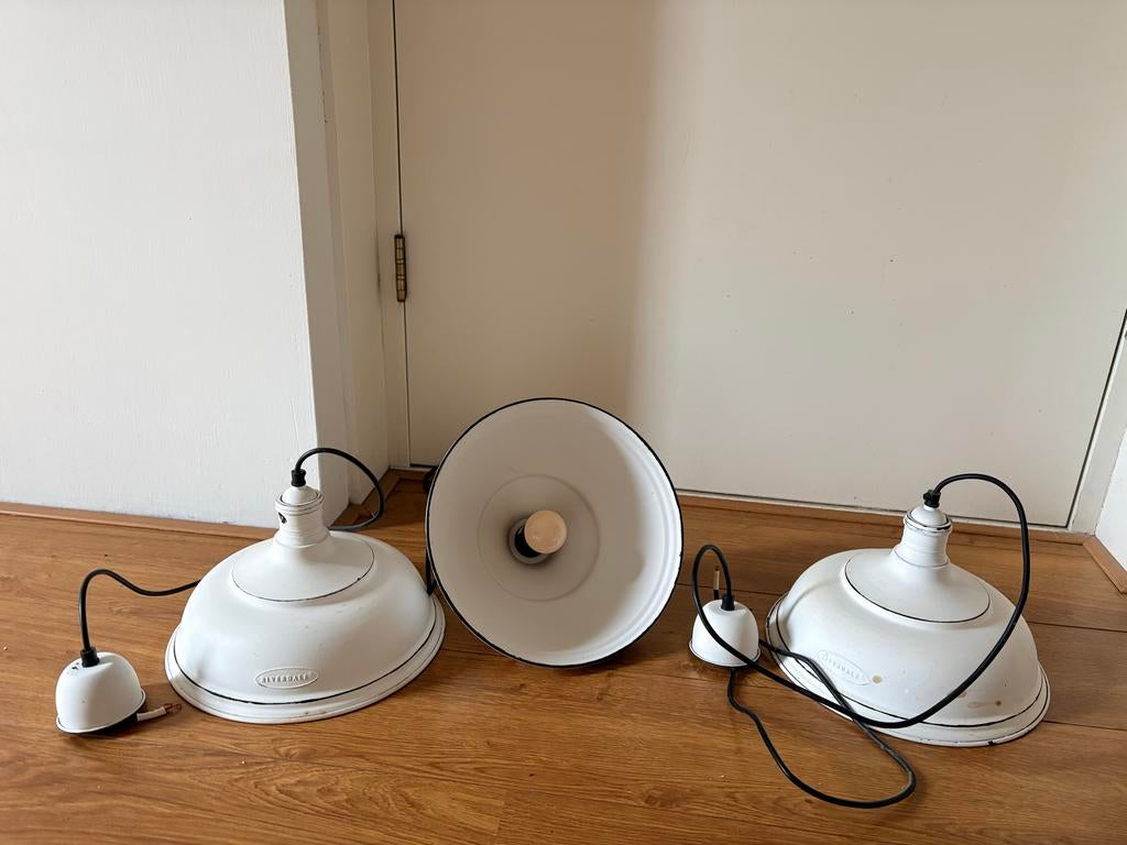 Riverdale Hanglamp Eettafel - 3 Stuks, Ophalen, Gebruikt, Metaal, Minder dan 50 cm