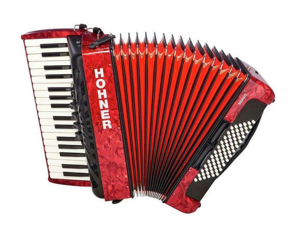 NIEUWE Hohner Bravo 48 en 72 bas+ luxe draagtas., Muziek en Instrumenten, Accordeons, Ophalen, 48-bas, Toetsaccordeon, Hohner