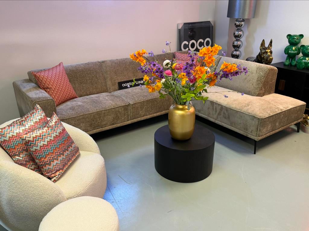 Luxe Velvet Teddy Hoekbank Lasse 300x220cm Beige Khaki - NEW, 250 tot 300 cm, Info@oosterbaanwonen.nl, Venus 31 8448CE Heerenveen